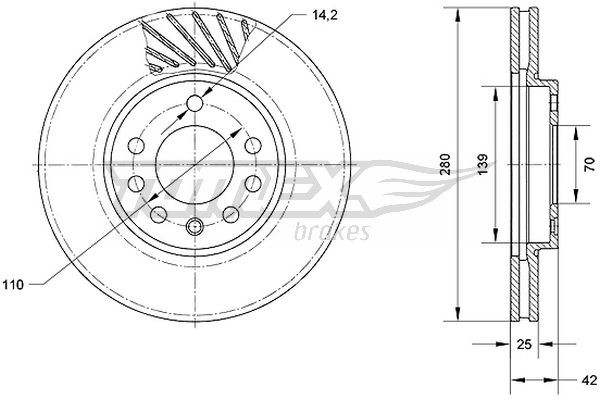 TOMEX Brakes Bremsscheibe